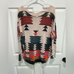 Aztec style sweater. Size small.